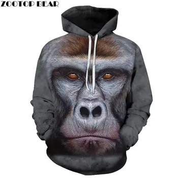 

Anime Monkey Sweatshirts Men Hoodies Animal Tracksuits 3D Pullover Printed Hoody Funny Coat Male Hoodie Drop Ship ZOOTOP BEAR
