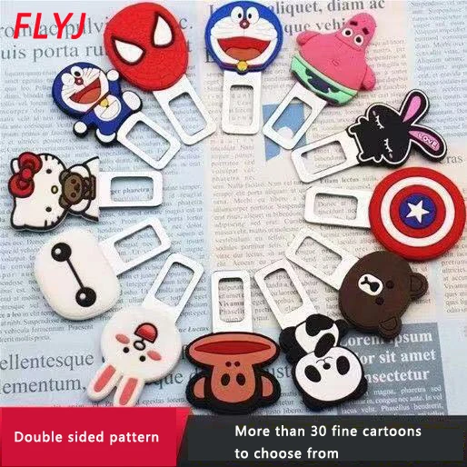 

Car Safety Buckle Extension Extender Clasp Insert Plug Clip Car Seat Belt Card Personality Buckle Cartoon Auto Safety Plug Clip