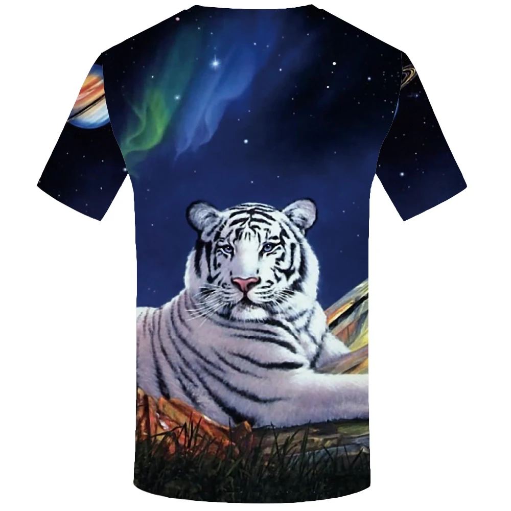 Kyku бренда Tiger футболка флуоресценции плюс Размеры животных одежда Костюмы Tshir футболка S Для мужчин забавные большой высокое качество