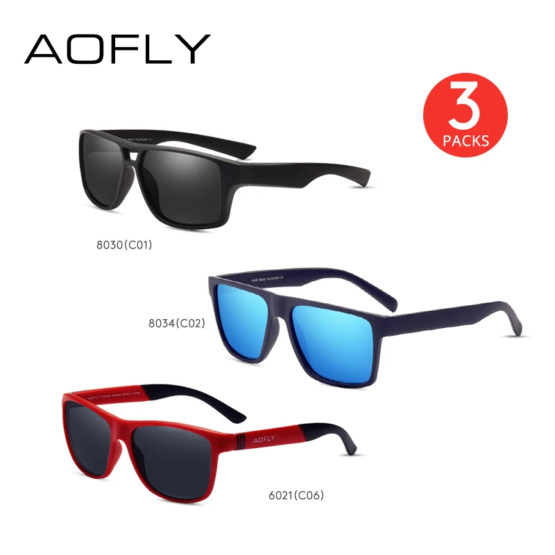 AOFLY 3 упаковки солнцезащитных очков для мужчин и женщин посылка распродажа комплект из 3 очков - Цвет линз: MPACK1