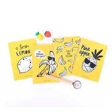 Синий фрукт крутые фрукты-64 K производственной линии, этот хлопковый костюм с оригинальным принтом в виде мультяшной фруктовая серия, пустыми страницами, блокнот