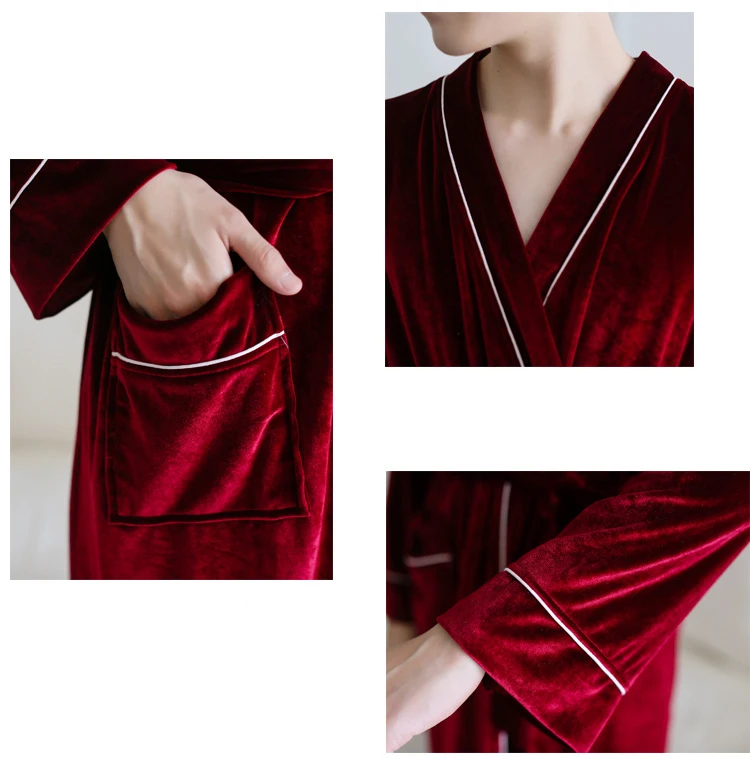 Зимние теплые Pleuche халат мужской ночной мягкий кимоно для мужчин Homme халаты Hombre Badjas пижамы