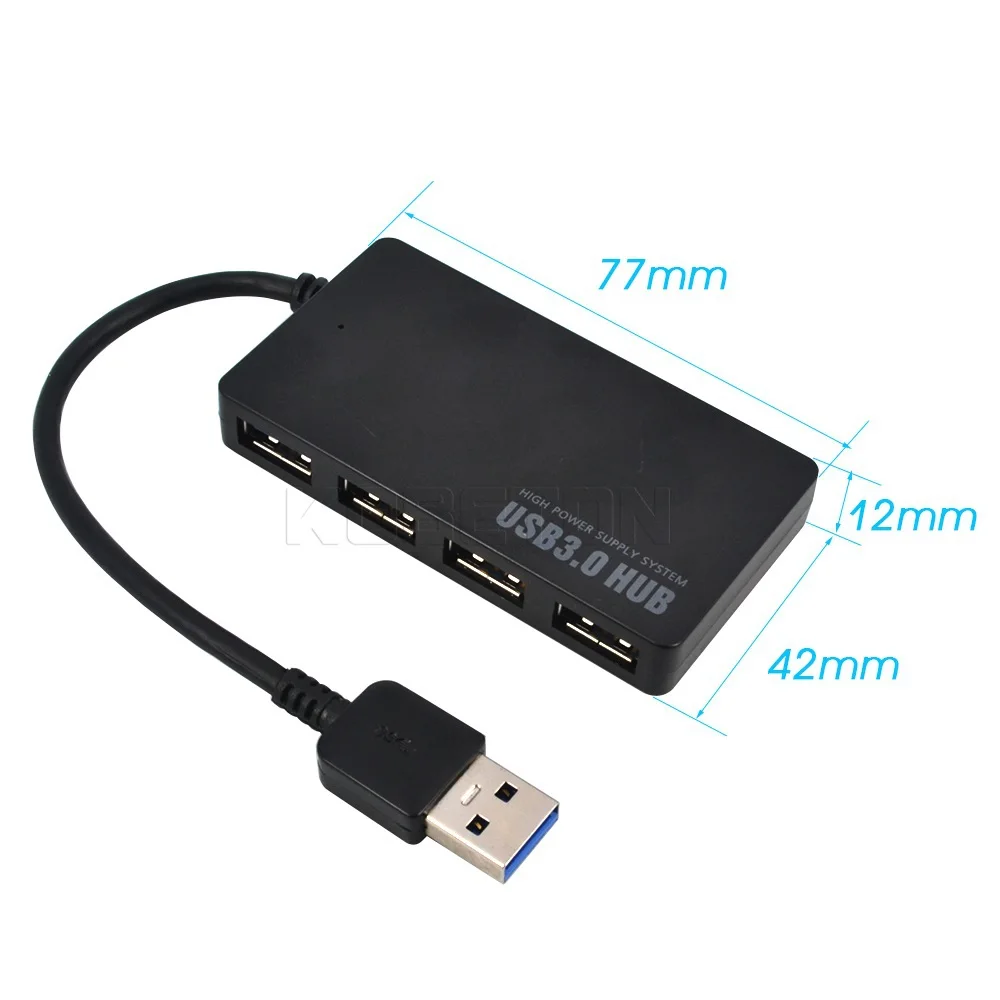 Kebidu компактный дизайн 5 Гбит/с USB 3,0 4 Порты и разъёмы концентратор USB3.0 сплиттер адаптер ультра Скорость для портативного компьютера ПК мощный источник питания