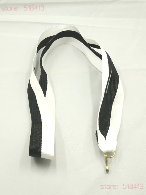

White Black Medal Ribbons Tied Ribbon With High Quality Unisex Gymnastics Ribbon Embroidery National Flag School Sport Day 2021