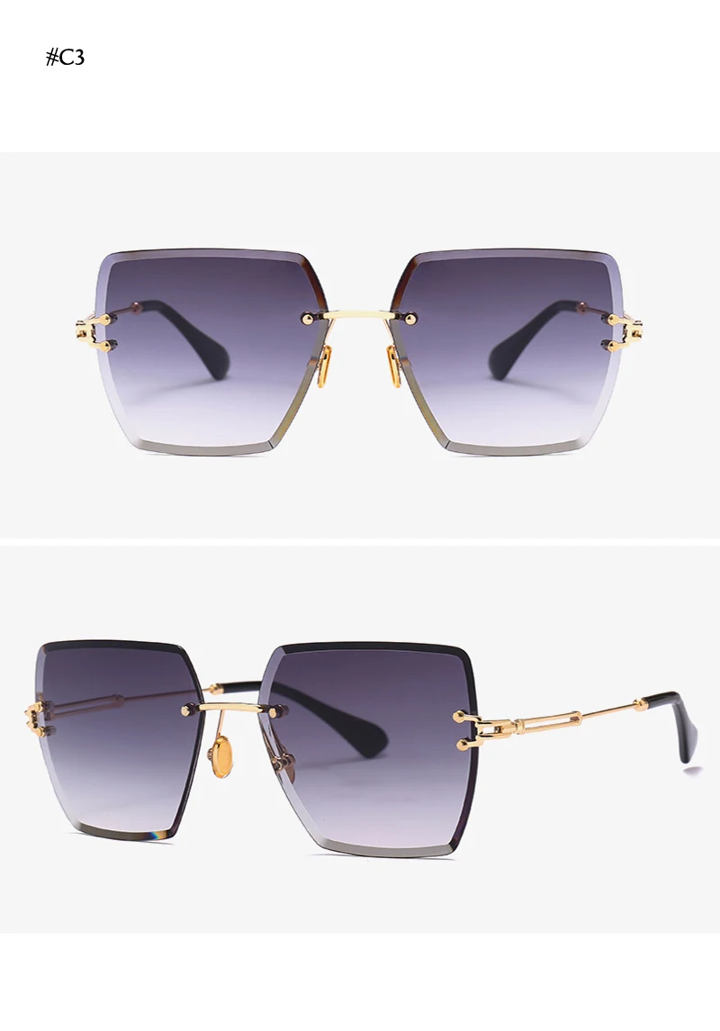 rimless square sunglasses  (17)