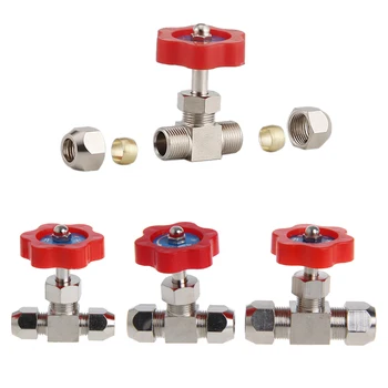 

Nickel-Plated Brass Plug Durable Tube Needle Valve OD For Swagelok 6mm/8mm/10mm