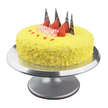 

1pcs Cake Swivel Plate Revolving Aluminum alloy Cake Turntable Decoration Stand Platform turntable Baking tools