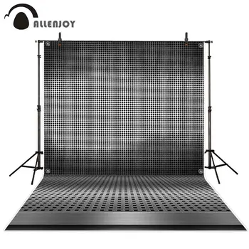 

Allenjoy abstract Metal background empty deck table mesh modern black luster backdrop photocalls backgrounds for 3D photography