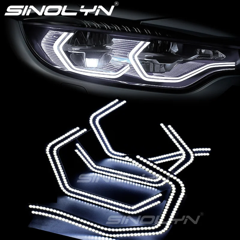 Sinolyn Iconic Angel Eyes для BMW 2 3 4 серии F30 F31 F34 M2 Ксеноновые фары тюнинг Concept M4 светодиодный