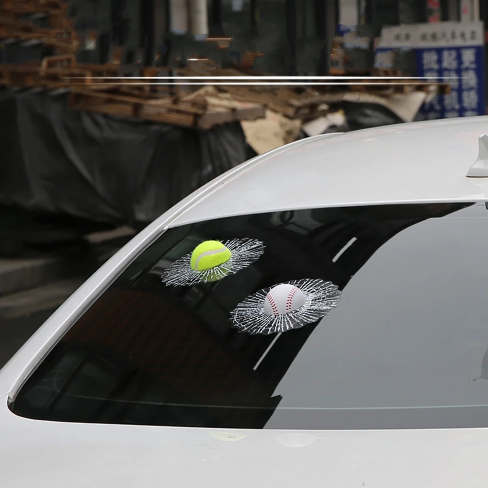 Aliauto забавная 3D наклейка на автомобиль футбол баскетбол фотография окно для
