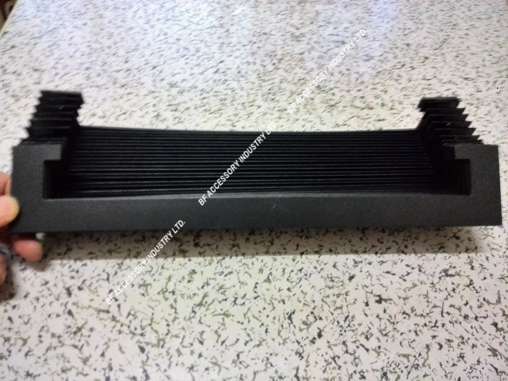 cnc machine accordion telescopic bellows cover Lmax 400mm,width 320mm,height 55