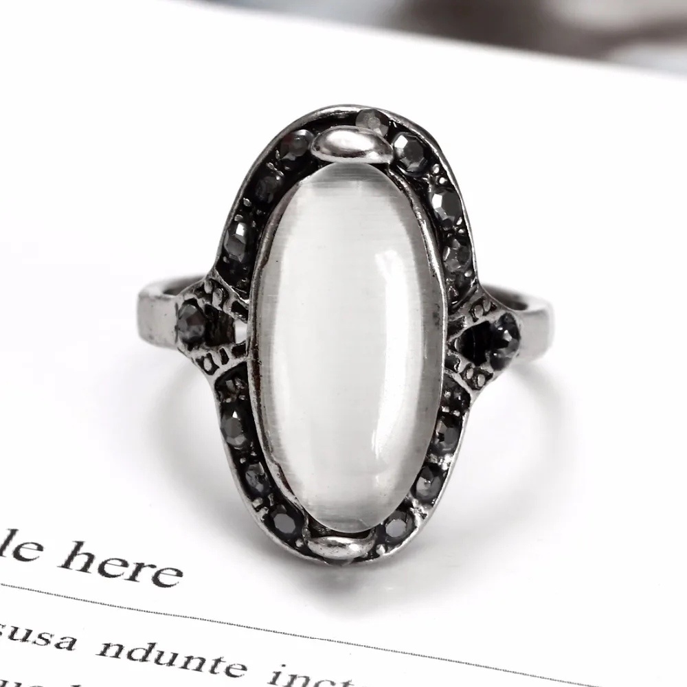 Ювелирный набор, черная белая Подвеска из камня и хрусталя, ожерелье, браслет, кольцо, серьги, кольцо, набор женских подарочных аксессуаров