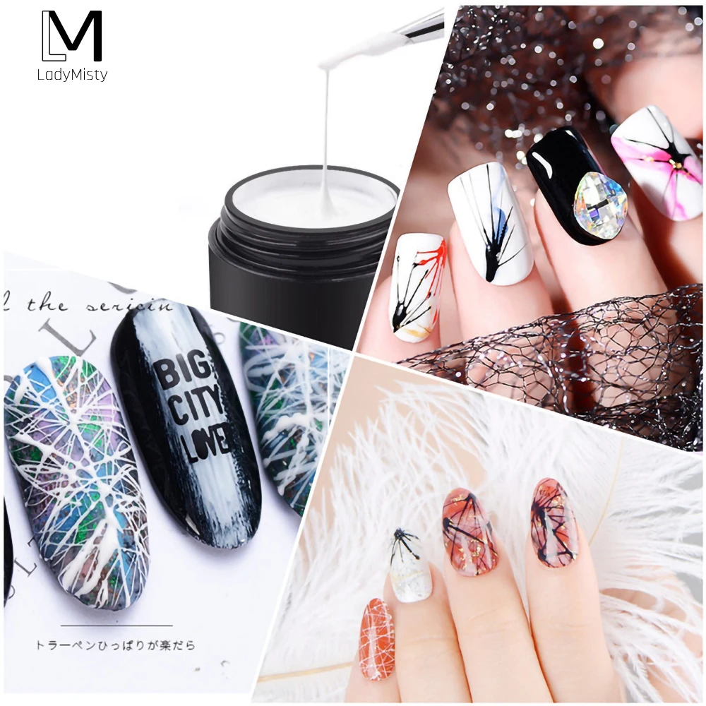 

Ladymisty 8ml Spider Gel Wire Drawing Nail Art UV Gel Line Painting Gel Varnish Point Line Spider Design Soak Off Gel Lauquer