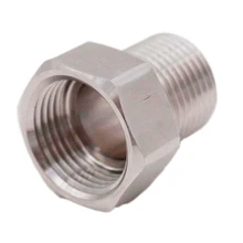 Stainless Steel 5/8" Female BSP x 1/2" Male NPT/BSP Adapter Homebrew Hardware