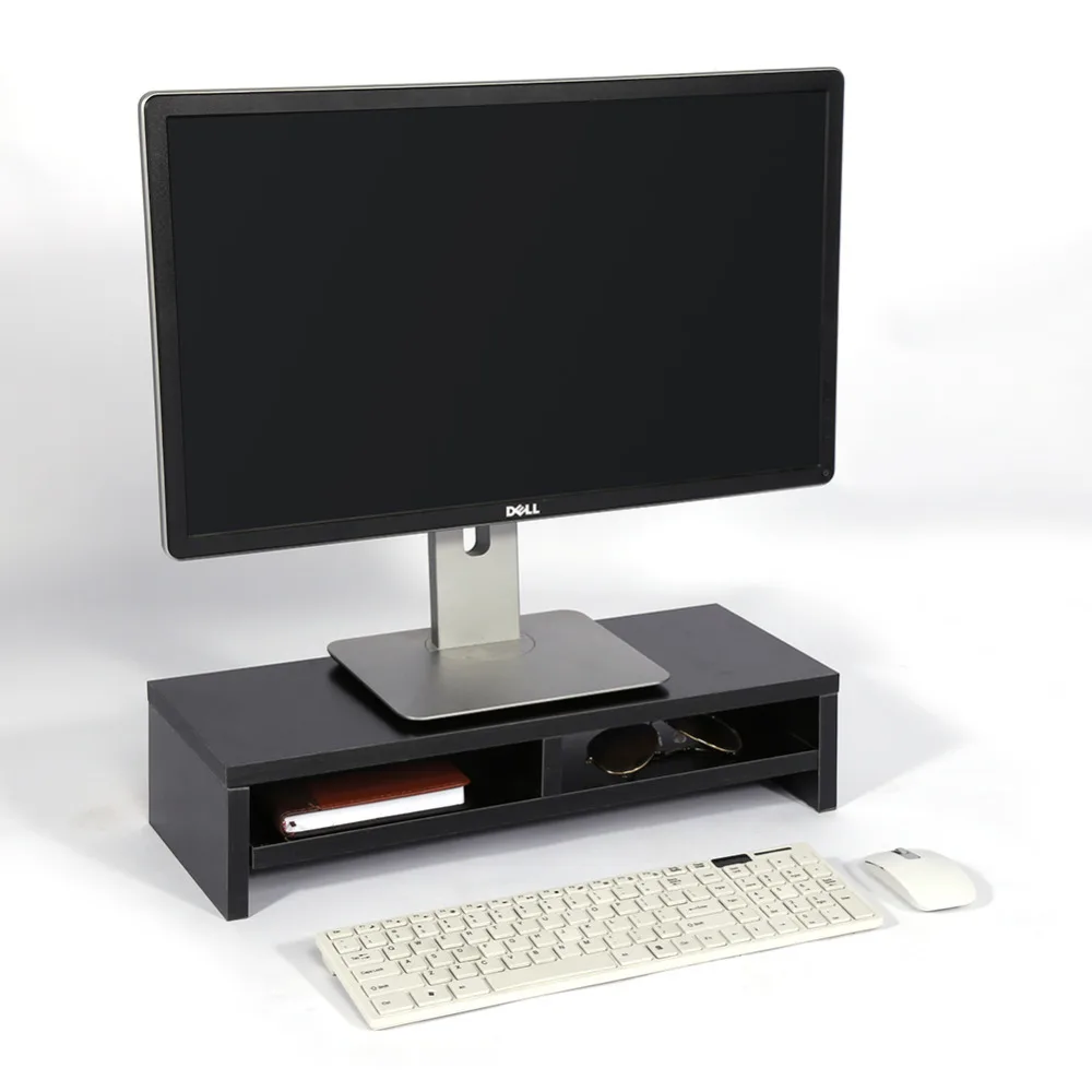 LCD TV Laptop Bracket Wooden Monitor Stand Holder Computer Screen Riser