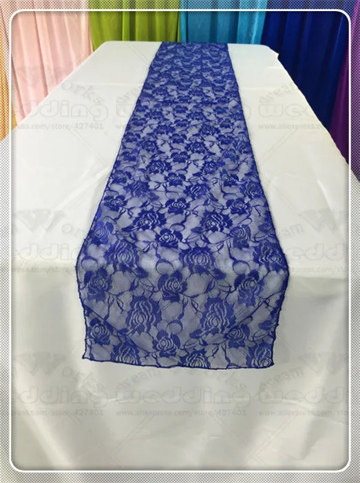 

10 Colors 10PCS Lace Table Runner Tablecloth Chair Cover Sashes Bow Napkins Fabric Decor Wedding Party Supply Adornment Colors
