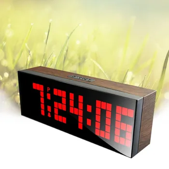 

Led Wood Grain Digital Clock Large Led Digits Use For Table or Wall Clock,