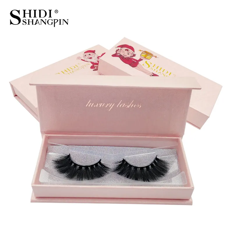 

SHIDISHANGPIN 1 Pair False Eyelashes 3d Mink Lashes Natural Long 1 Box Faux Cils Christmas Gift Fake Eye Lashes Mink Eyelashes