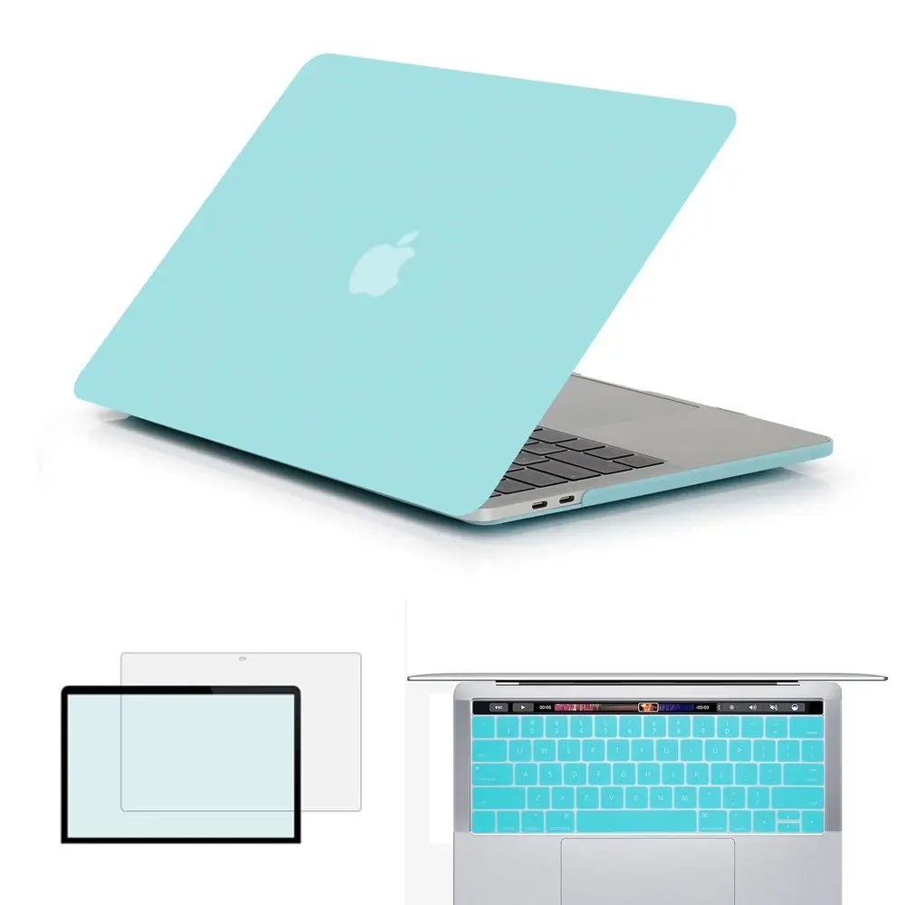 Для Mac Book New Pro 13 15 дюймов с сенсорной панелью+ чехол-клавиатура чехол для ноутбука для Apple MacBook Air Pro retina 11 12 13 15 оболочка - Цвет: Matte Tiffany