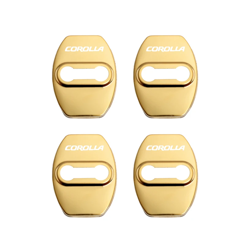 Автомобильный Стайлинг дверной замок Чехлы для Toyota Corolla D Sport защитные и декоративные автомобильные аксессуары наклейка - Название цвета: style2 gold