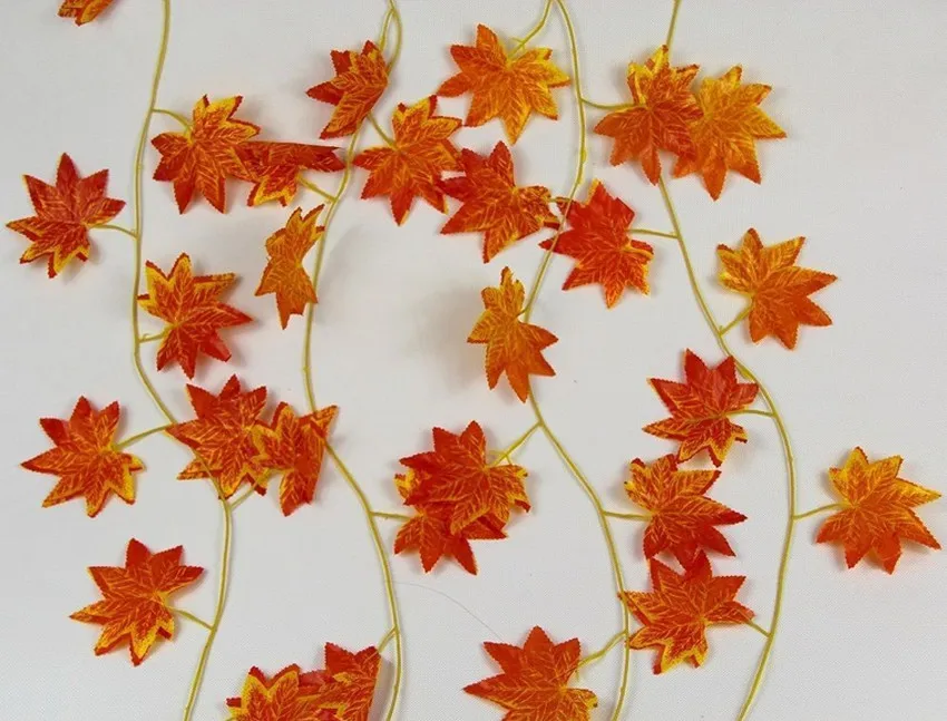 Искусственная лоза красный осенний кленовый лист поддельные растения-гирлянды листва сад для свадебной вечеринки украшение дома