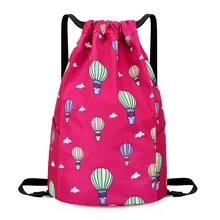 2018 Fashion polyester Drawstring Bag Outdoor sports rope bag Women Travel Storage Package Teenagers backpack sacos mujer