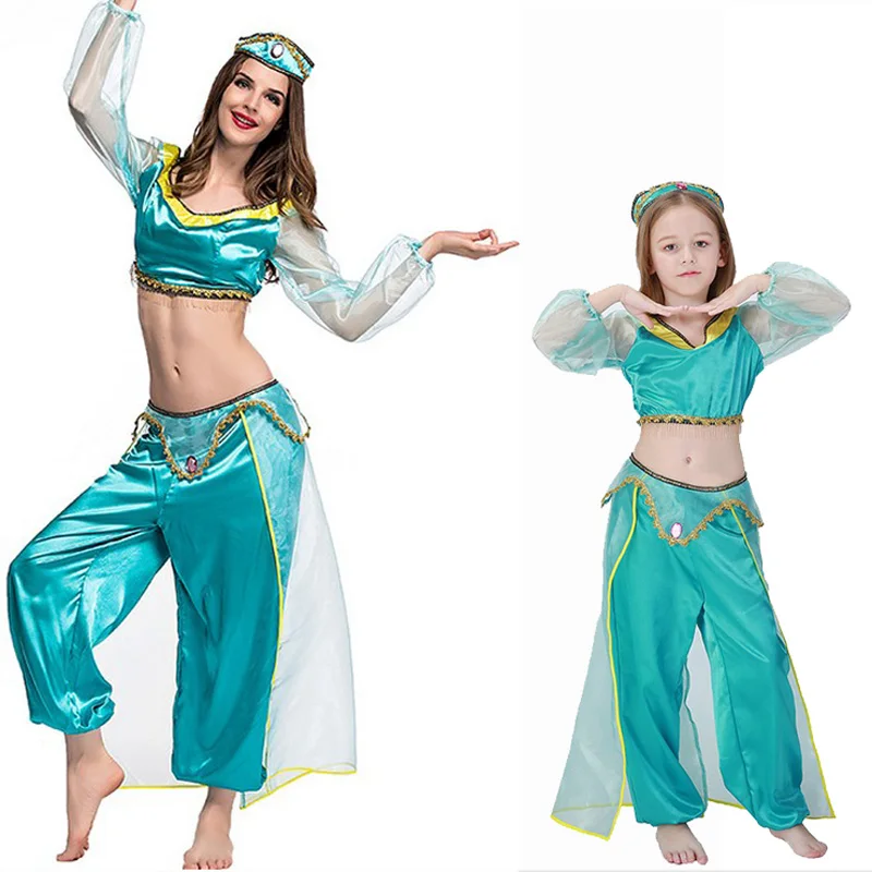 adult women halloween party cosplay kid children girl princess jasmine costume aladdins lamp clothes clothing - Halloween Jasmine adult women halloween party cosplay kid children girl princess jasmine costume aladdins lamp clothes clothing - Halloween Jasmine