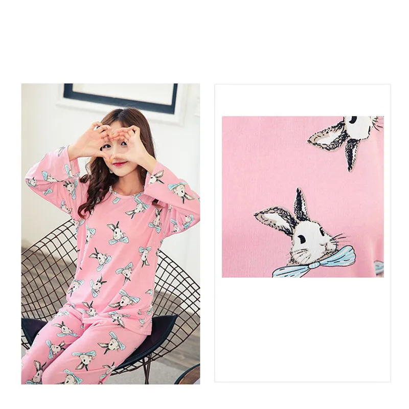 Новый список распродажа 2018 весна пижамы для женщин коробки милые Pijama узор пижамный комплект тонкий Pijama Mujer пижамы Оптовая Продажа