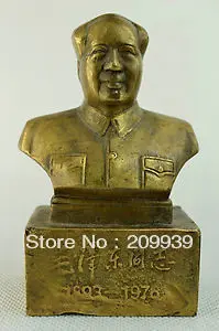 

fast ship Hd0105 Collect Old Decorated Pure Handwork Copper Hammered Exorcism Mao Chairman Statue