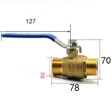 DN25 G " BSP Мужской латунь мяч Клапан воды газойль Порты и разъёмы Размеры 23 мм с синей ручкой