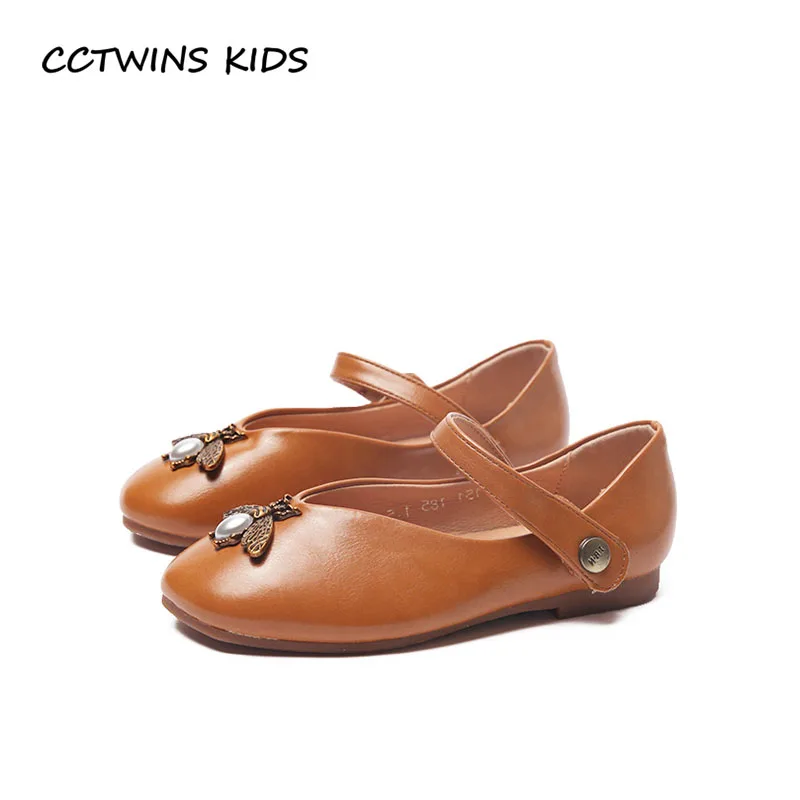

CCTWINS KIDS 2018 Spring Fashion Pearl Dance Shoe Children Toddler Brand Mary Jane Girl Princess Pu Leather Flat Baby GM1950
