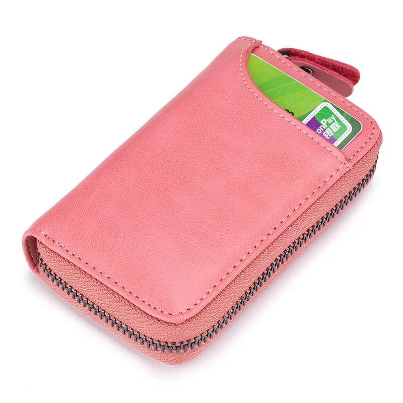 CICICUFF бренд Для мужчин кожа застежка-молния брелок для ключей бумажник Для женщин Повседневное ключница 6 органайзер для ключей держатель Брелок-кошелек модные однотонные - Цвет: Pink