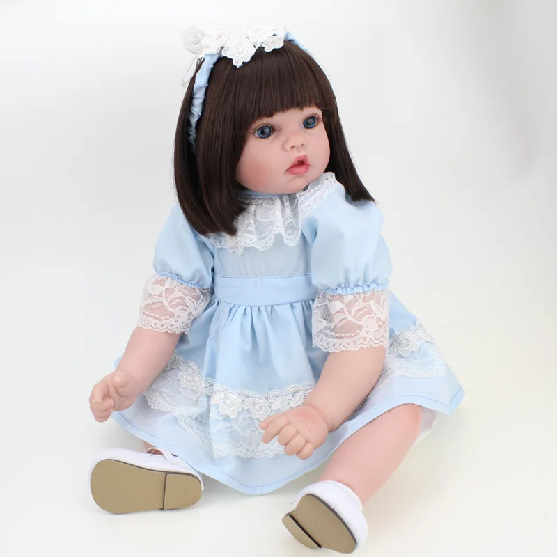 Günstig 50 cm 20 zoll Öffnen mund silikon Beliebte kinder prinzessin mädchen puppe mode reborn puppen Spielzeug für mädchen Geburtstag Geschenk bonecas