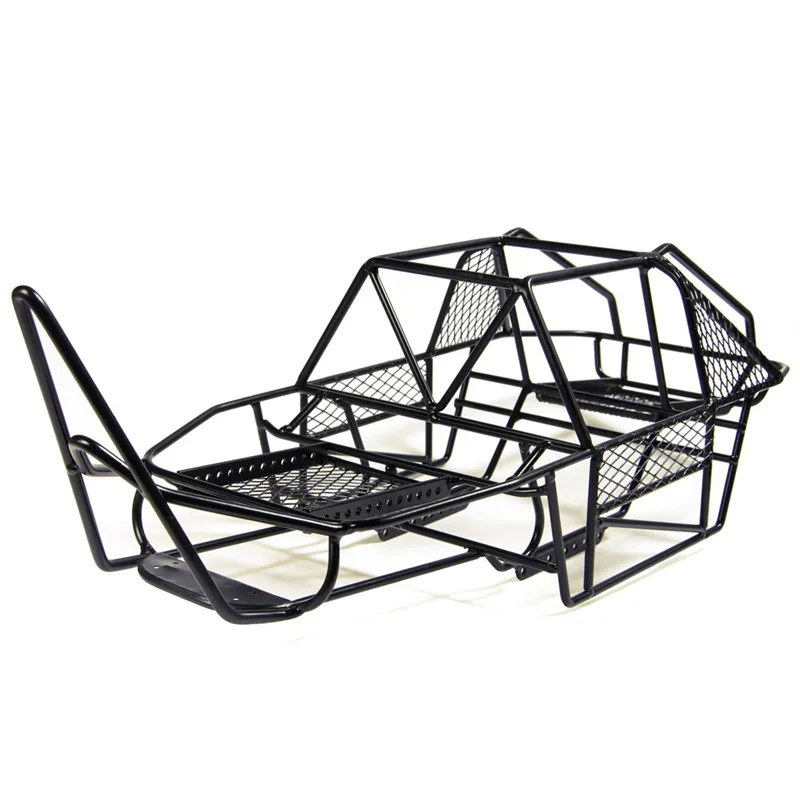 

Black 1/10 Scale RC Rock Car Xtra Speed V Steel Roll Cage Frame Body Black Chassis Axial SCX10 RC Crawler Climbing Truck Parts