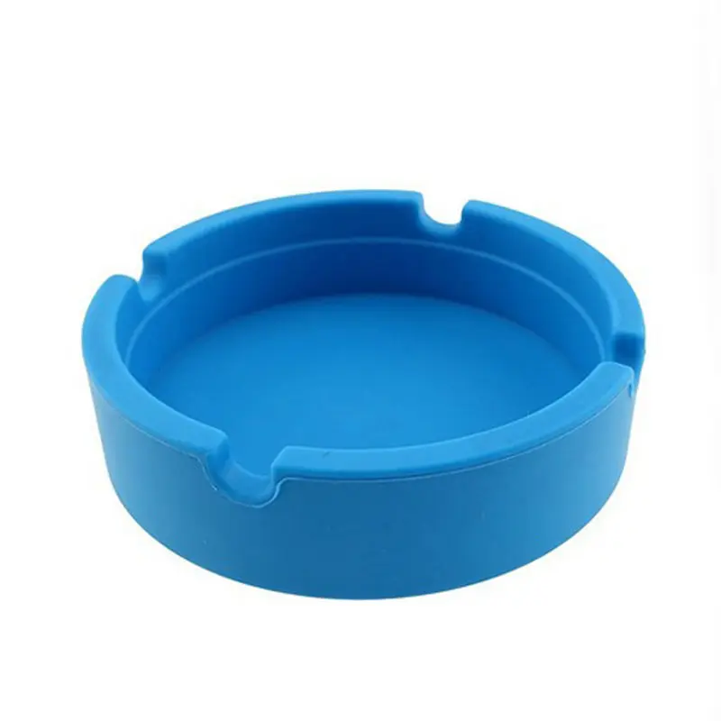 1X Portable Rubber Silicone Soft EcoFriendly Round Ashtray Ash Tray