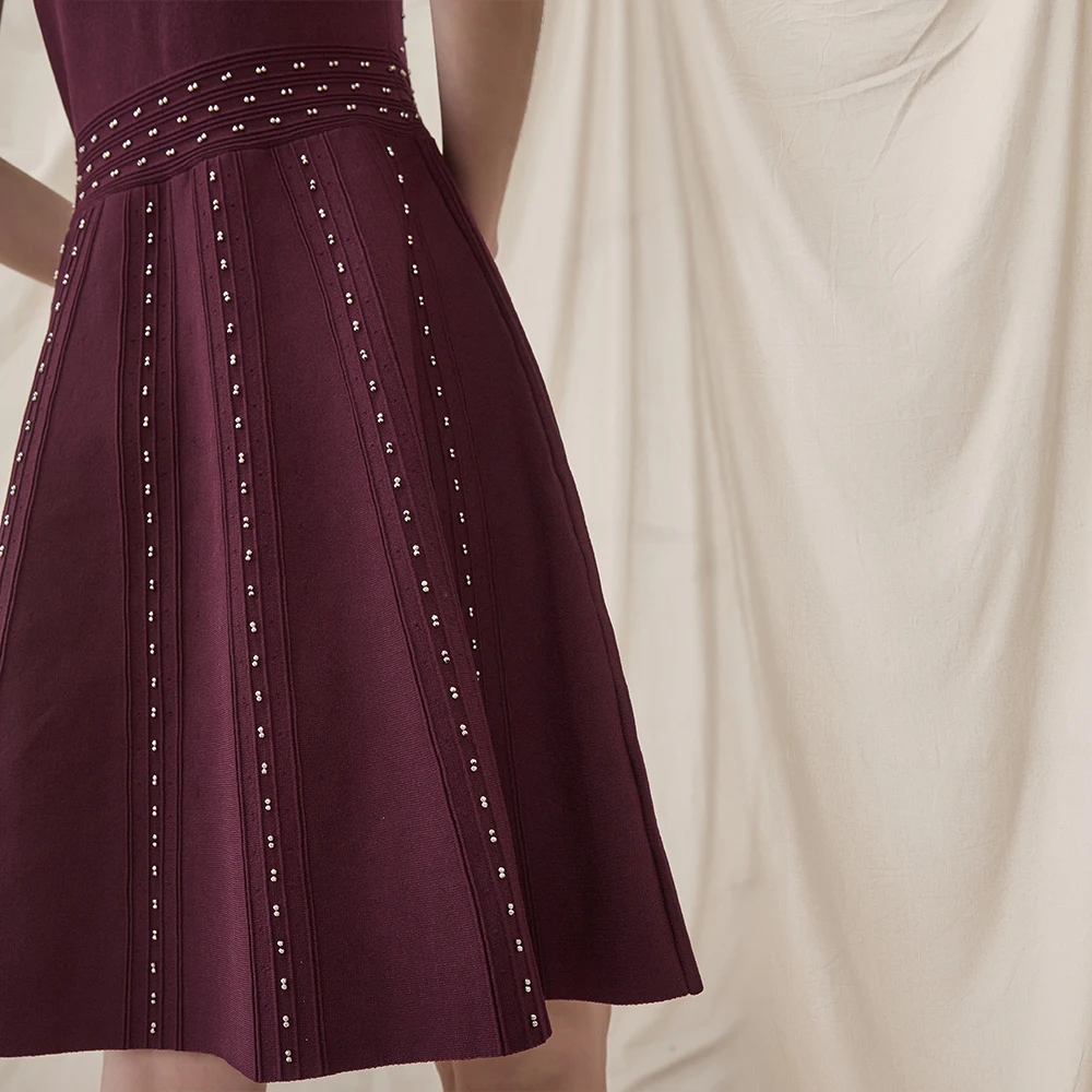 Robe femme элегантное вязаное платье женское 2019 летнее роскошное свитер с коротким