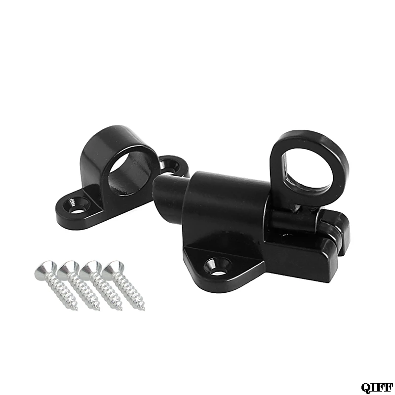 

Drop Ship&Wholesale Black Window Gate Security Pull Ring Spring Bounce Door Bolt Aluminum Latch Lock Mar28