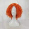 HAIRJOY Mad Hatter Cosplay Kinky Curly Wig Synthetic Hair Woman Medium Length Orange  Green Wigs High Temperature Fiber ► Photo 2/6