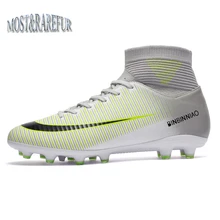 men's sleeve football shoes, spiked foot soccer shoes