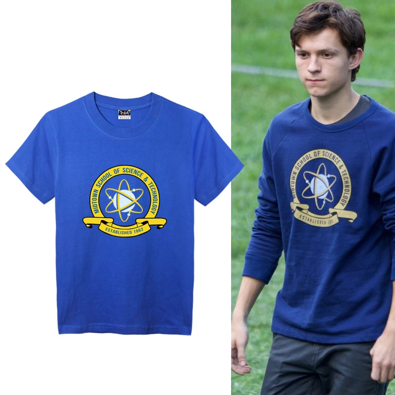 blue spiderman shirt