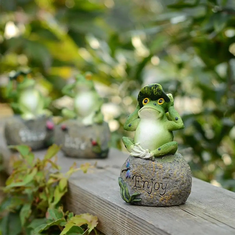 3 шт. в форме лягушки садовая статуя для украшения наружной террасы украшение для сада художественный Декор