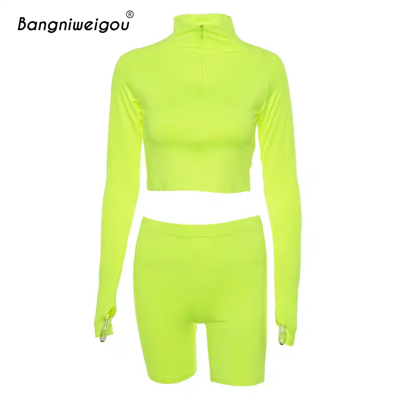 neon green cycling shorts