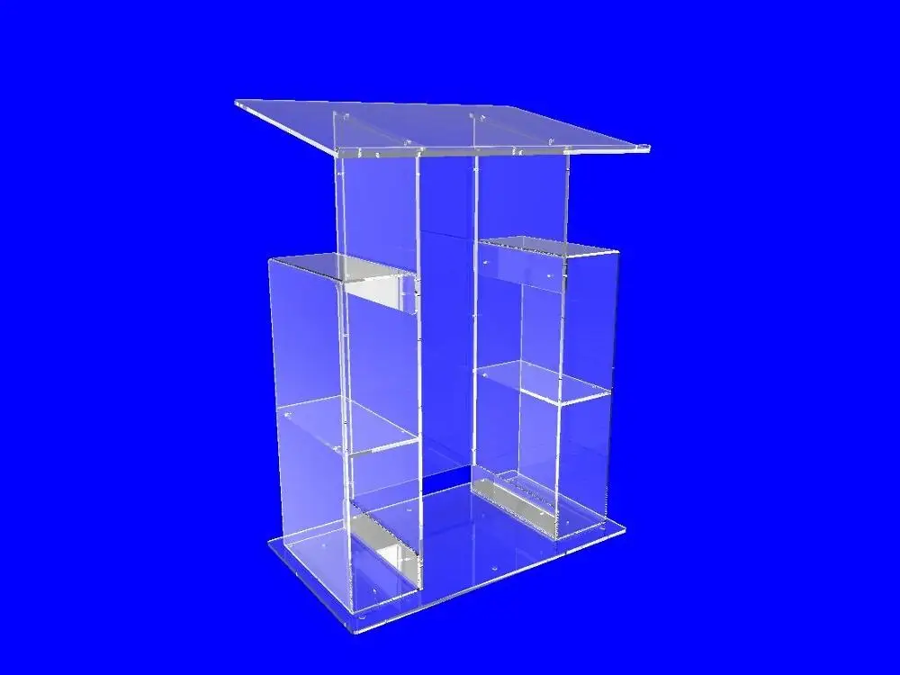 Fixture Displays Deluxe Plexiglass Acrylic Clear Podium Pulpit Lectern
