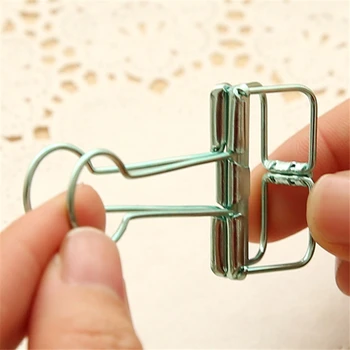 

DL Small hollow tail clip containing color book notes folder pocket clip B05 13 retro Tuxedo Stationery office supplies for