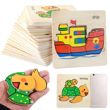 

Kids Cartoon Wooden Jigsaw Puzzles for Toddlers Fruit Vegetable Animal Insect Recognize Puzzles Educational Toys