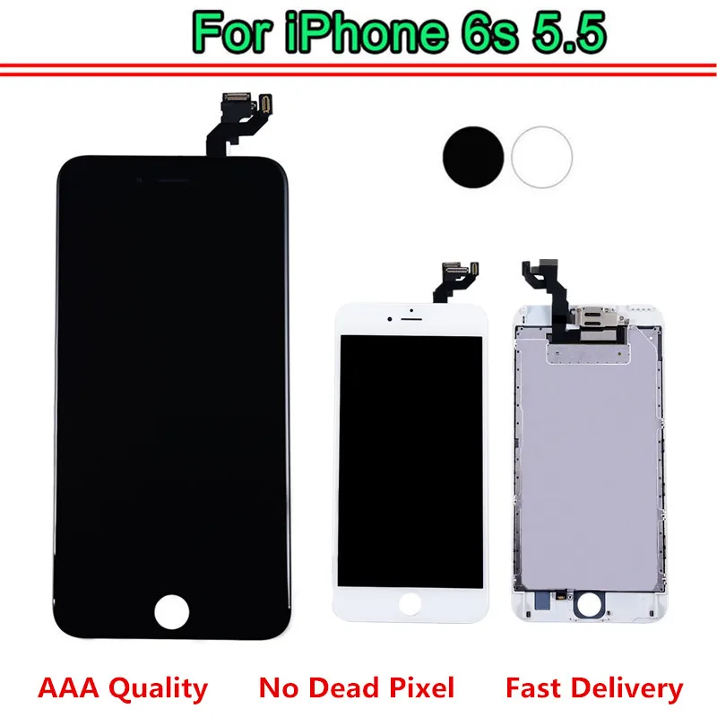 

5PCS Replacement For iPhone 6S Plus LCD Display Digitizer Touch Screen Completed Full Assembly With Camera+Speaker DHL Shipping