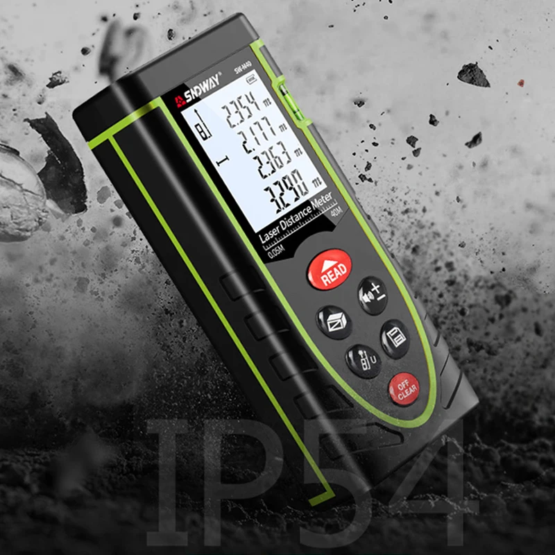 Лазерный дальномер IP54 40 м цифровой электронный ручной измеритель точности 1 5 мм
