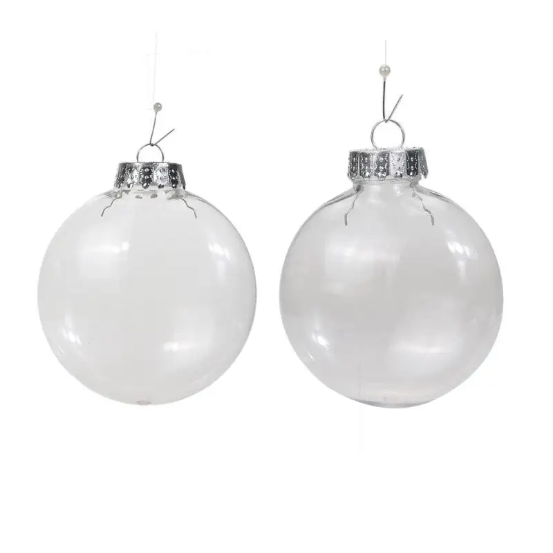 Decoración de Navidad de plástico transparente bola plana colgante adornos DIY decoraciones de fiesta de Navidad árbol de Navidad colgante niños regalos pueden abrir Decoración de Navidad de plástico transparente bola plana colgante adornos DIY decoraciones de fiesta de Navidad árbol de Navidad colgante niños regalos pueden abrir