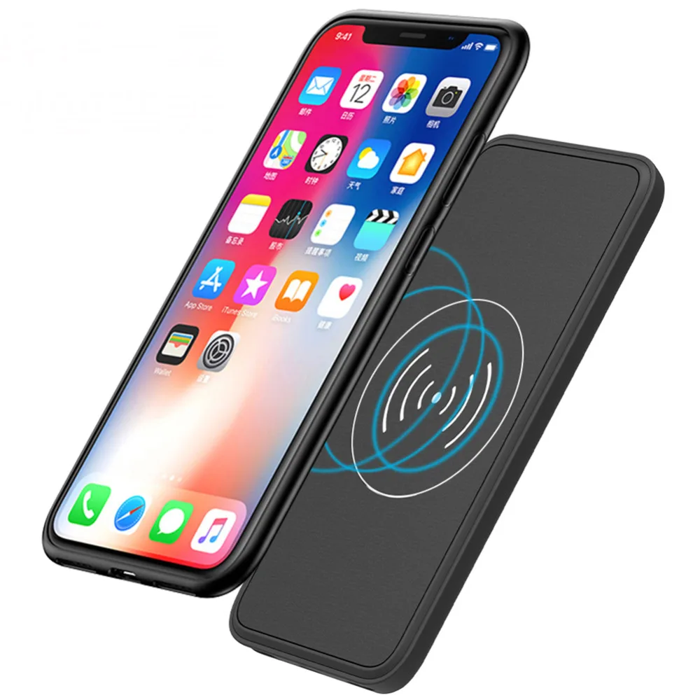 5000 мАч для iphone X XS XR чехол зарядного устройства умный беспроводной Чехол зарядки