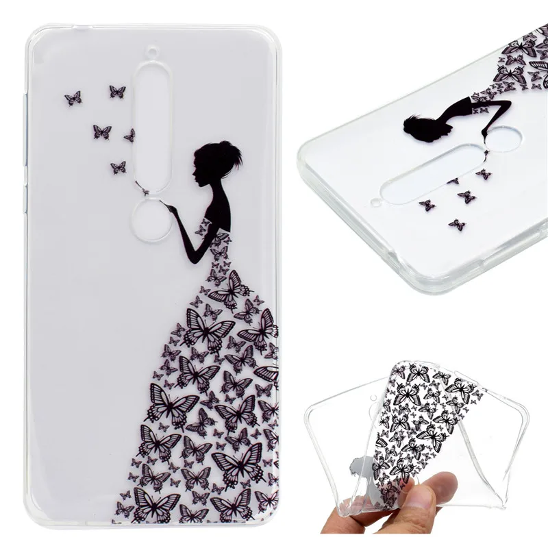Transparent Tpu Cover For Nokia 6 2018 Case Colour Decoration